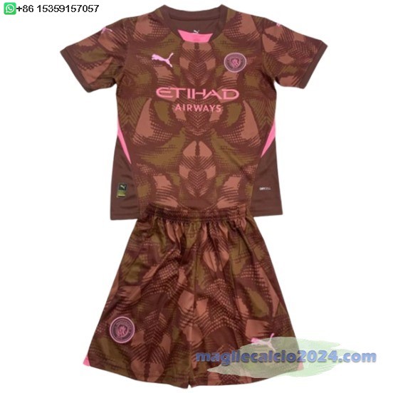 Portiere Conjunto De Bambino Manchester City 2024 2025 Borgogna Poco Prezzo