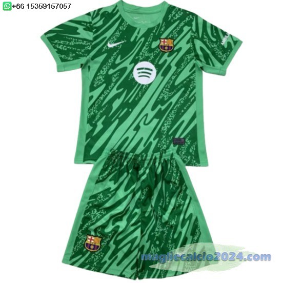 Portiere Conjunto De Uomo Barcelona 2024 2025 Verde Poco Prezzo