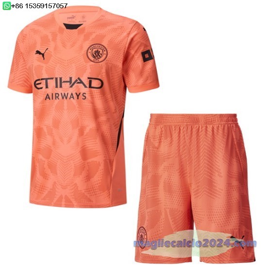 Portiere Conjunto De Uomo Manchester City 2024 2025 Arancione Poco Prezzo