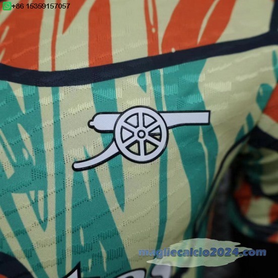 Previo al partido Giocatori Maglia Arsenal 2024 2025 Arancione Poco Prezzo