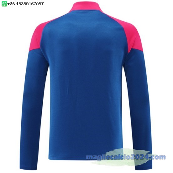 Ropa Deportiva Con Cremallera Larga AC Milan 2024 2025 Blu Rosa Poco Prezzo