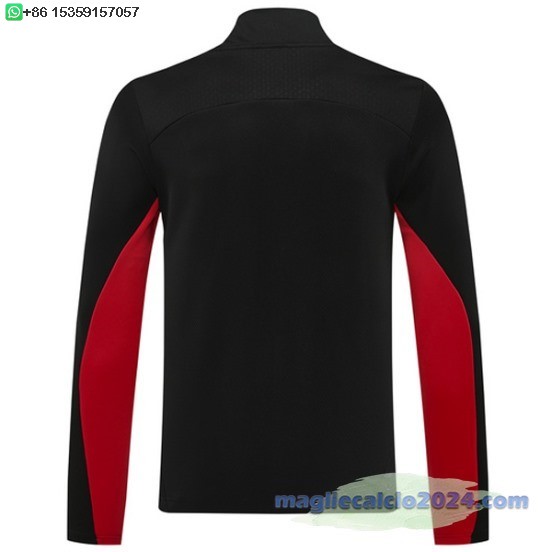 Ropa Deportiva Con Cremallera Larga AC Milan 2024 2025 Nero Rosso Poco Prezzo
