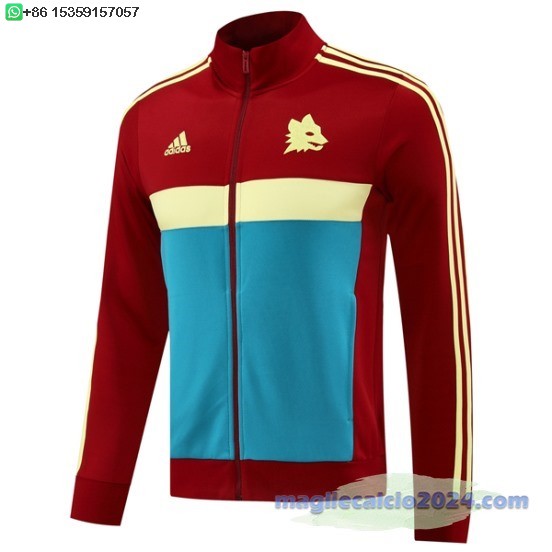 Ropa Deportiva Con Cremallera Larga AS Roma 2024 2025 Rosso Poco Prezzo