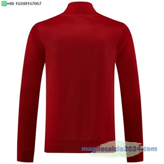 Ropa Deportiva Con Cremallera Larga AS Roma 2024 2025 Rosso Poco Prezzo