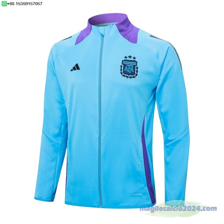 Ropa Deportiva Con Cremallera Larga Argentina 2024 Blu Purpureo Poco Prezzo