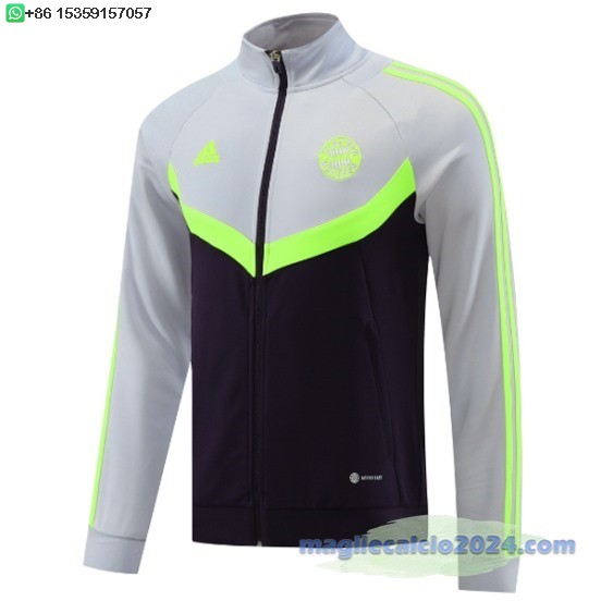 Ropa Deportiva Con Cremallera Larga Bayern Múnich 2024 2025 Grigio Purpureo Poco Prezzo