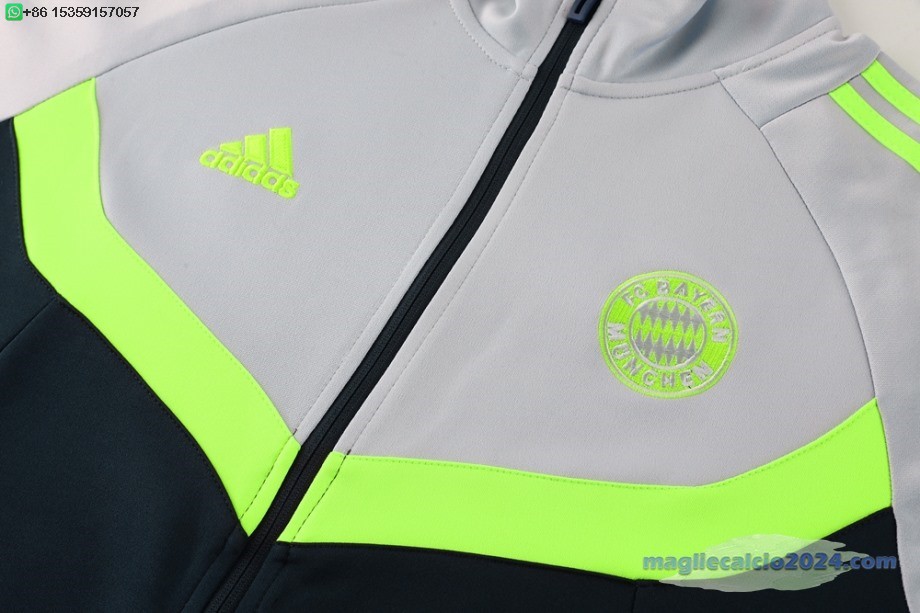 Ropa Deportiva Con Cremallera Larga Bayern Múnich 2024 2025 Grigio Purpureo Poco Prezzo