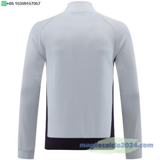 Ropa Deportiva Con Cremallera Larga Bayern Múnich 2024 2025 Grigio Purpureo Poco Prezzo