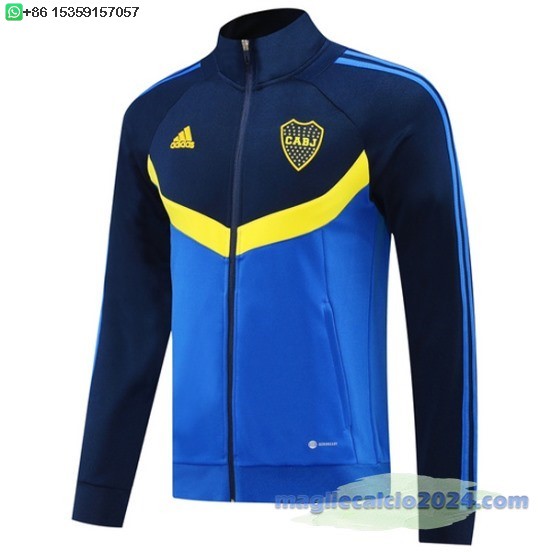 Ropa Deportiva Con Cremallera Larga Boca Juniors 2024 2025 Blu Poco Prezzo