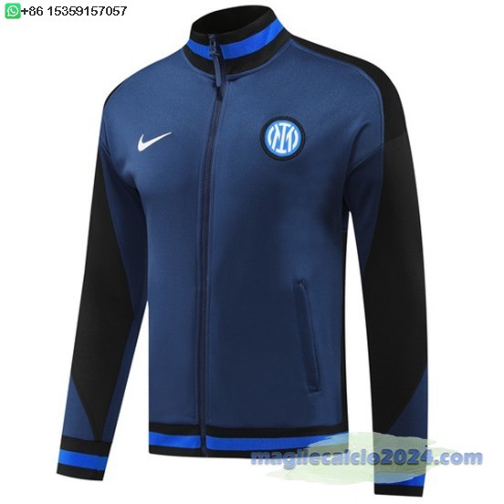 Ropa Deportiva Con Cremallera Larga Inter Milan 2024 2025 Blu Nero Poco Prezzo