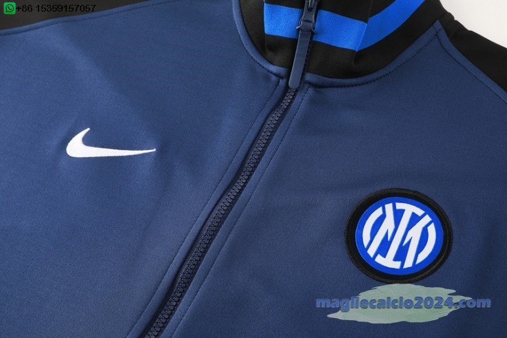 Ropa Deportiva Con Cremallera Larga Inter Milan 2024 2025 Blu Nero Poco Prezzo