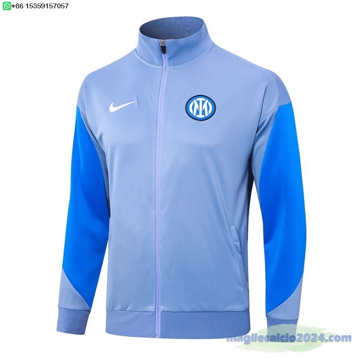 Ropa Deportiva Con Cremallera Larga Inter Milan 2024 2025 Grigio I Blu Poco Prezzo