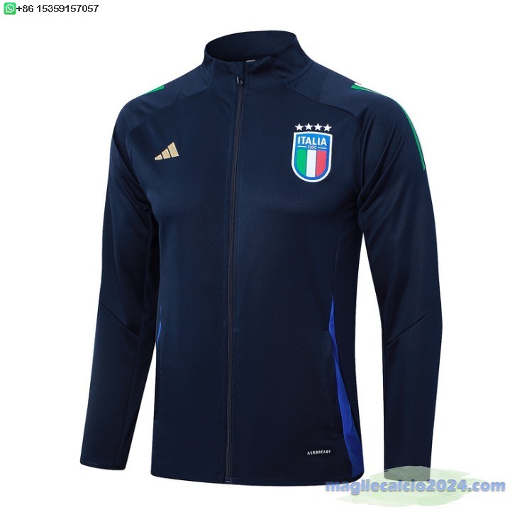 Ropa Deportiva Con Cremallera Larga Italia 2024 Blu I Navy Poco Prezzo