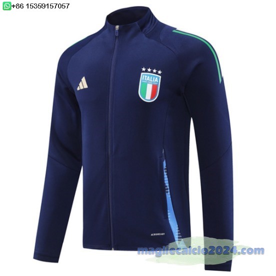 Ropa Deportiva Con Cremallera Larga Italia 2024 Blu Navy Poco Prezzo