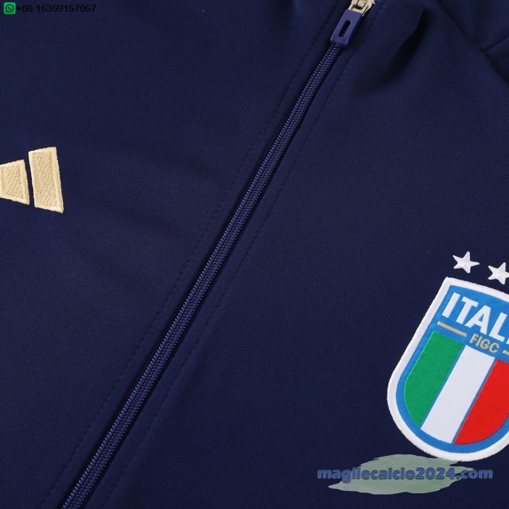 Ropa Deportiva Con Cremallera Larga Italia 2024 Blu Navy Poco Prezzo