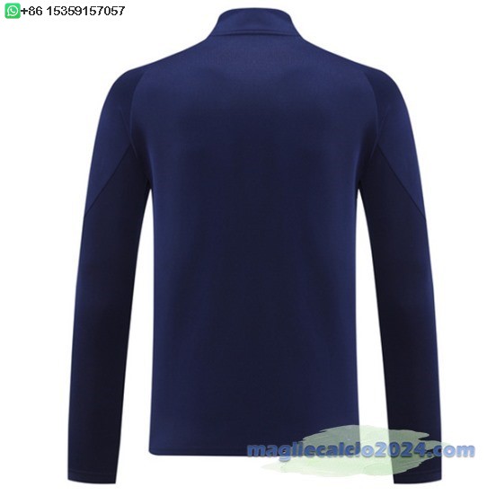 Ropa Deportiva Con Cremallera Larga Italia 2024 Blu Navy Poco Prezzo