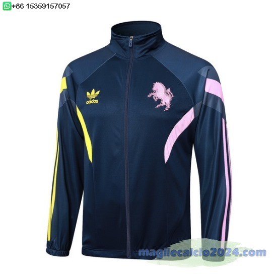 Ropa Deportiva Con Cremallera Larga Juventus 2024 2025 Blu Navy I Rosa Poco Prezzo