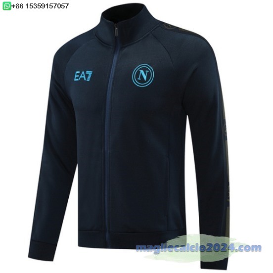 Ropa Deportiva Con Cremallera Larga Napoli 2024 2025 Blu Navy Poco Prezzo
