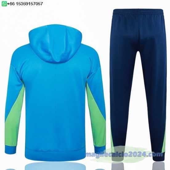 Set Completo Chaqueta Con Capucha Brasilee 2024 Blu Verde Poco Prezzo