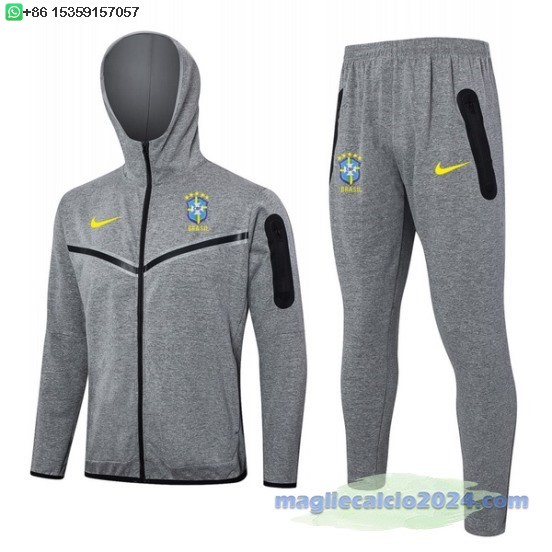 Set Completo Chaqueta Con Capucha Brasilee 2024 Grigio Poco Prezzo