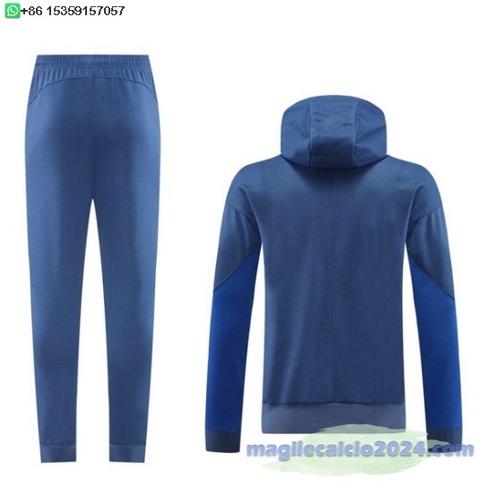 Set Completo Chaqueta Con Capucha Inter Milan 2024 2025 Blu Luce Poco Prezzo