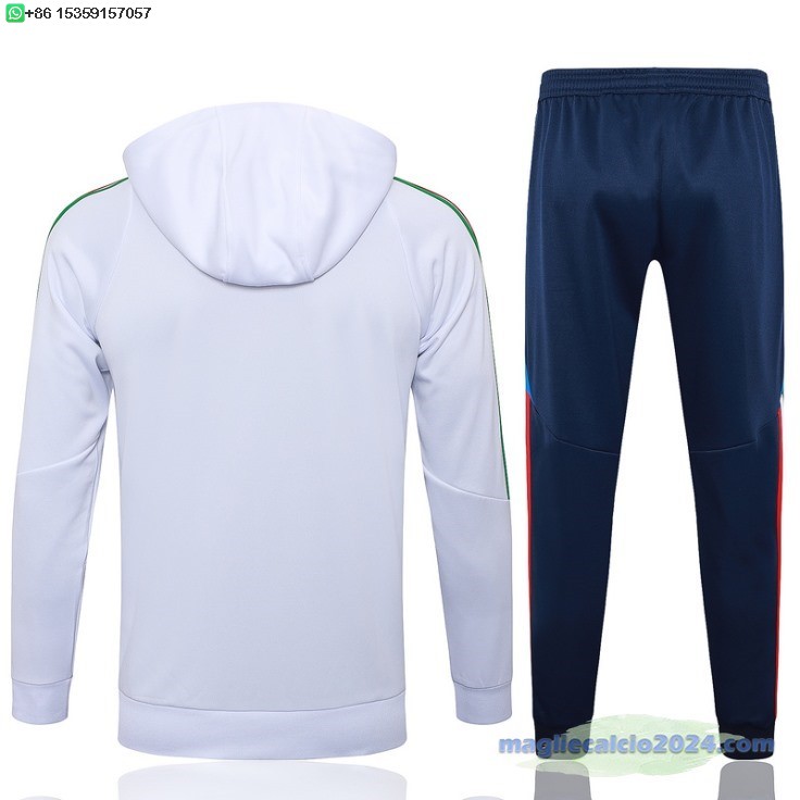 Set Completo Chaqueta Con Capucha Italia 2024 Bianco Poco Prezzo