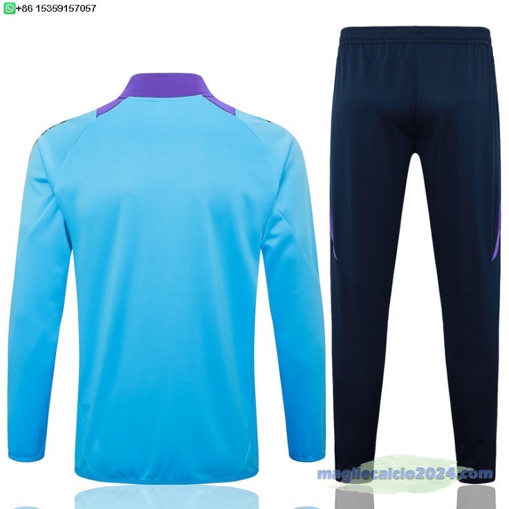 Set Completo Ropa Deportiva Con Cremallera Larga Argentina 2024 Blu Purpureo Nero Poco Prezzo