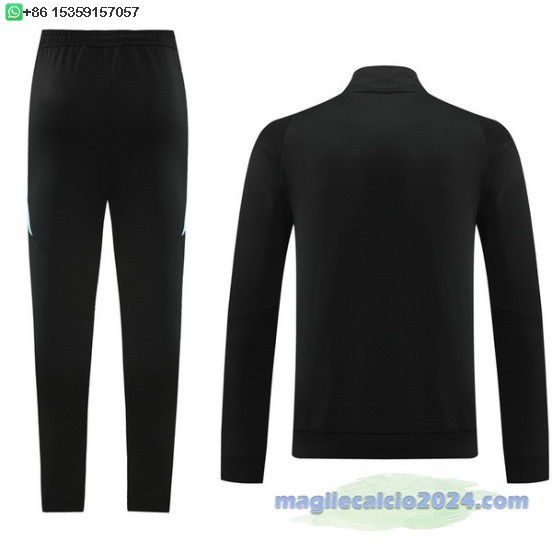 Set Completo Ropa Deportiva Con Cremallera Larga Argentina 2024 Nero Blu Poco Prezzo