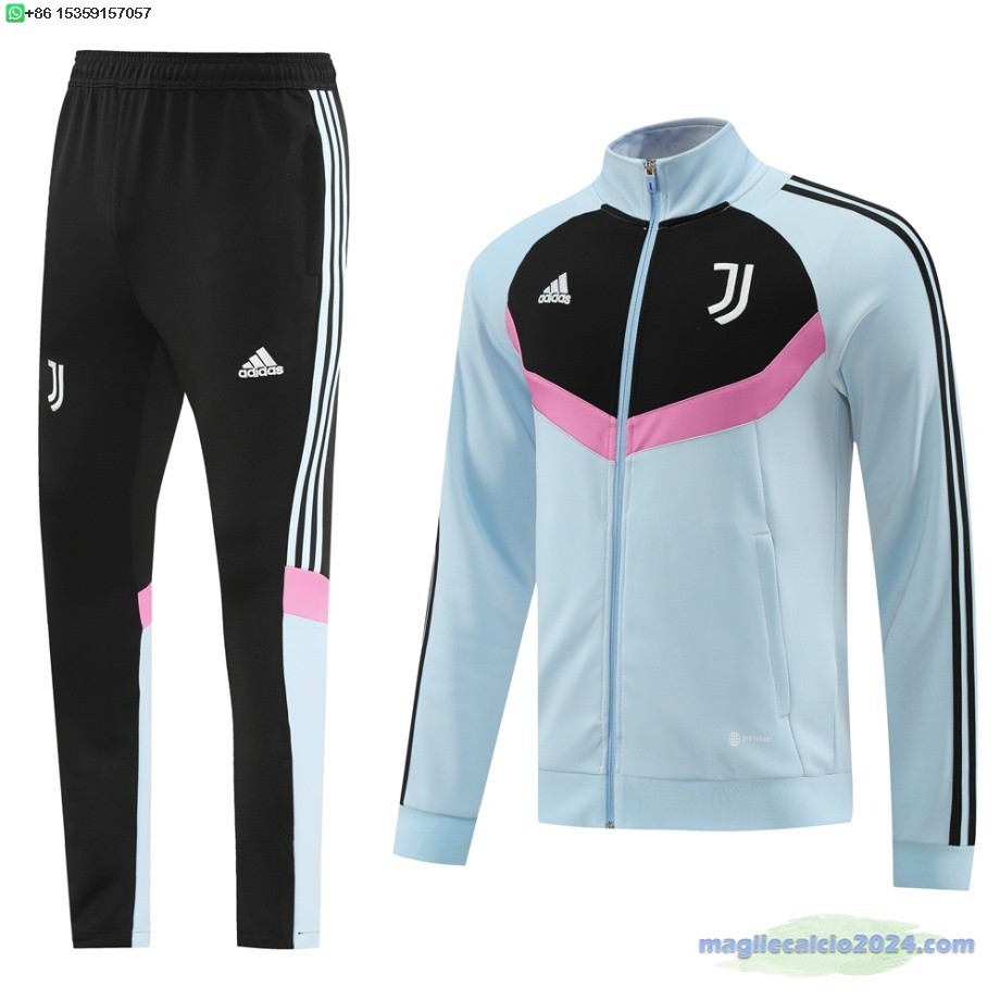 Set Completo Ropa Deportiva Con Cremallera Larga Juventus 2024 2025 Grigio Rosa Poco Prezzo