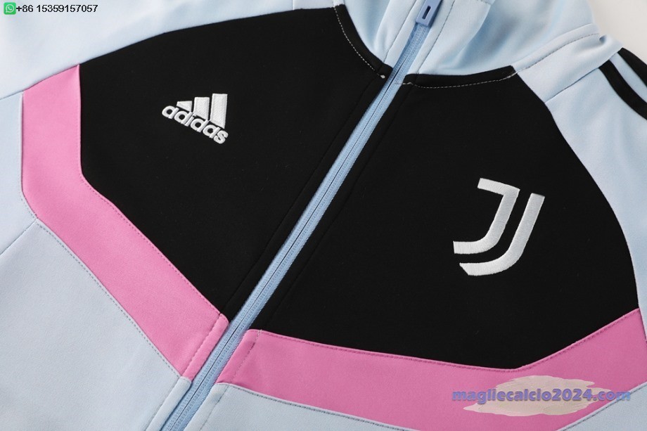 Set Completo Ropa Deportiva Con Cremallera Larga Juventus 2024 2025 Grigio Rosa Poco Prezzo