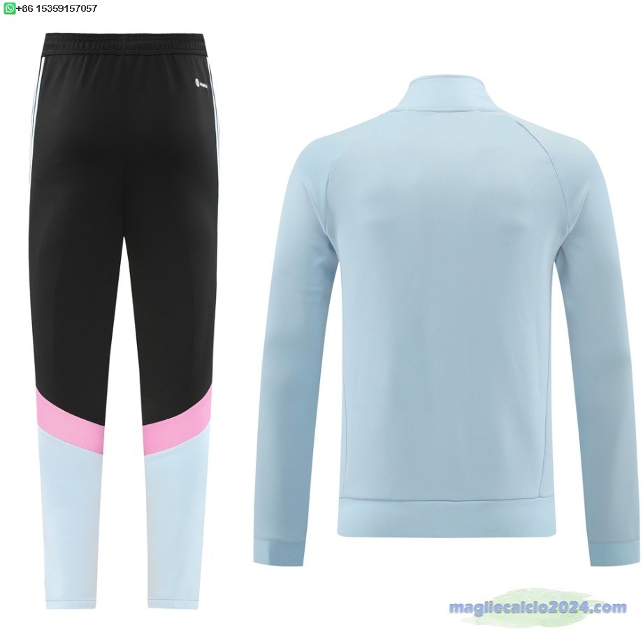 Set Completo Ropa Deportiva Con Cremallera Larga Juventus 2024 2025 Grigio Rosa Poco Prezzo