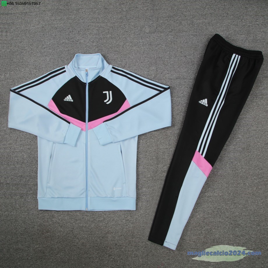 Set Completo Ropa Deportiva Con Cremallera Larga Juventus 2024 2025 Grigio Rosa Poco Prezzo