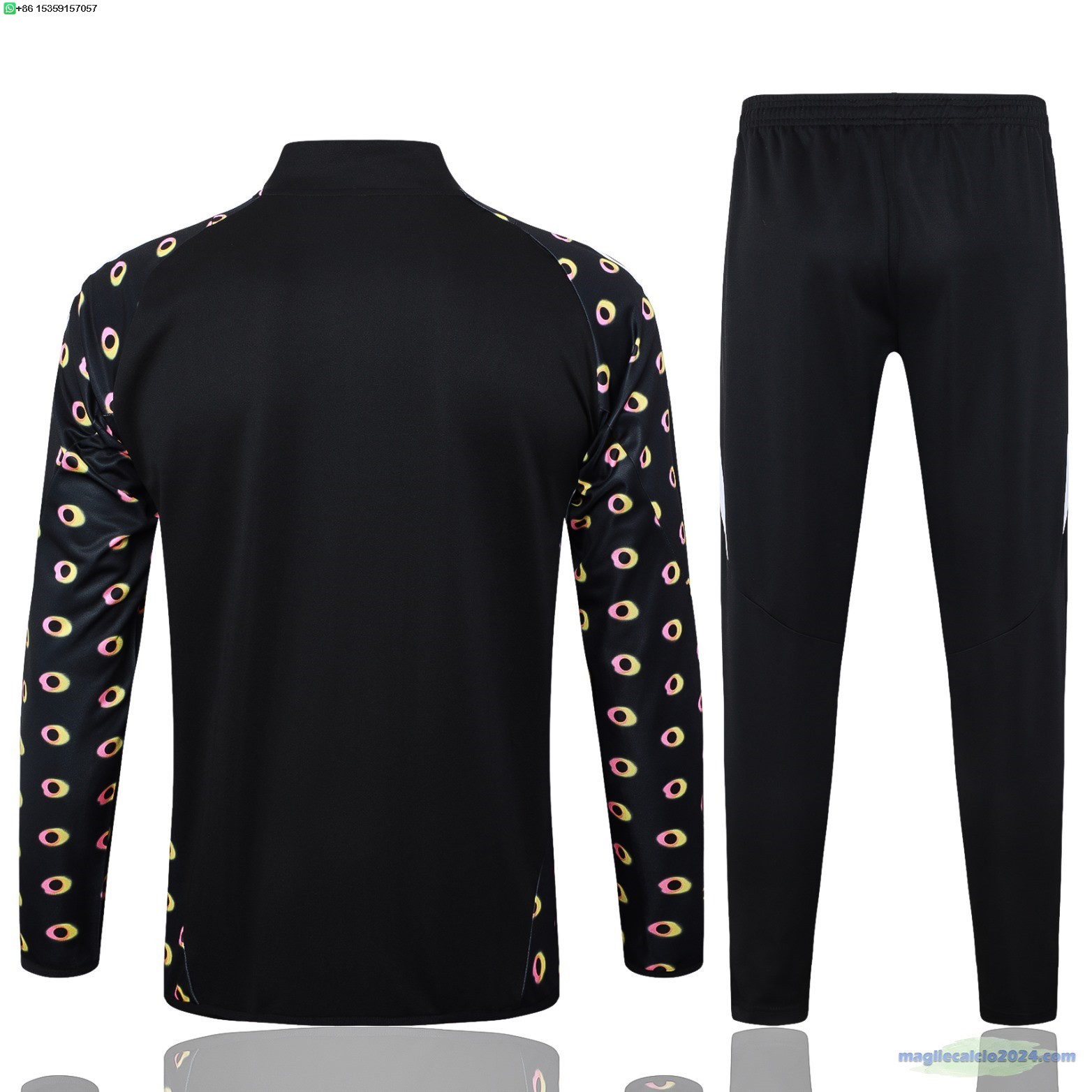 Set Completo Ropa Deportiva Con Cremallera Larga Juventus 2024 2025 Nero Bianco Poco Prezzo