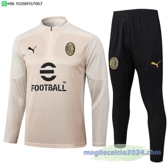 Set Completo Sudadera Formazione AC Milan 2024 2025 Giallo Nero Poco Prezzo