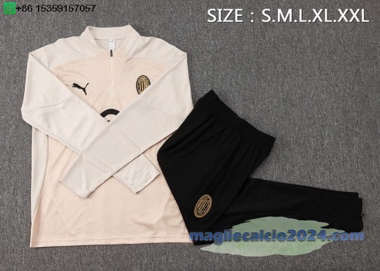 Set Completo Sudadera Formazione AC Milan 2024 2025 Giallo Nero Poco Prezzo