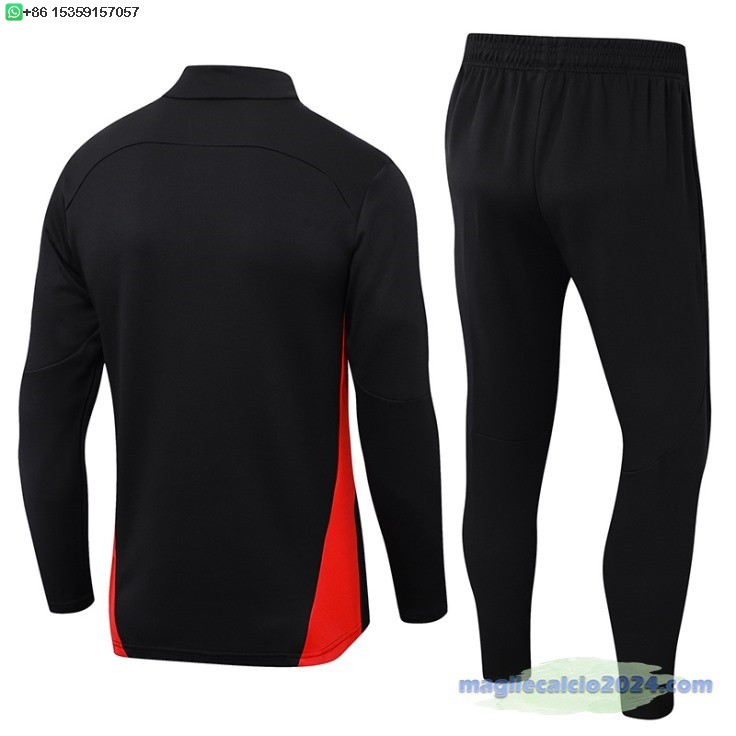 Set Completo Sudadera Formazione AC Milan 2024 2025 Nero Poco Prezzo