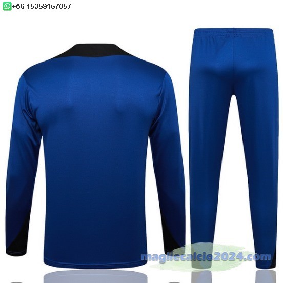 Set Completo Sudadera Formazione Inter Milán 2024 2025 Blu Nero Poco Prezzo