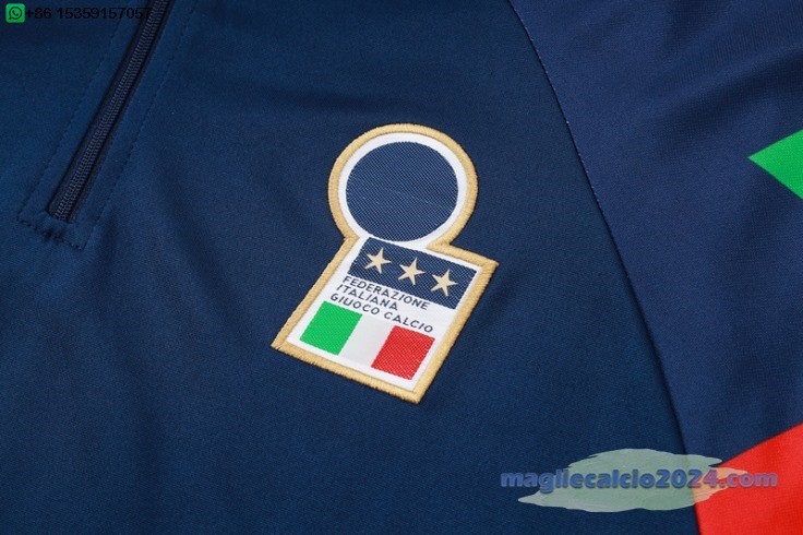 Set Completo Sudadera Formazione Italia 2024 Blu I Navy Poco Prezzo