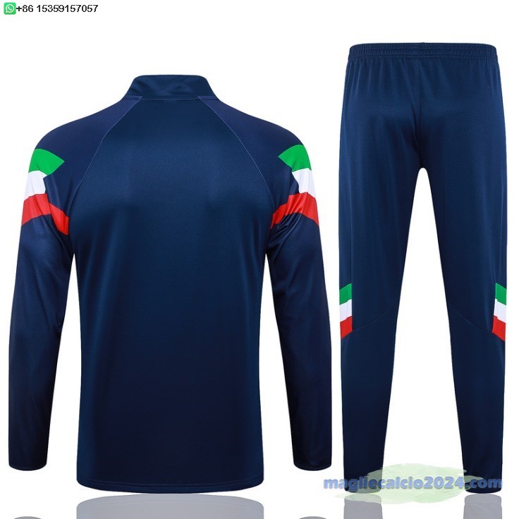 Set Completo Sudadera Formazione Italia 2024 Blu I Navy Poco Prezzo