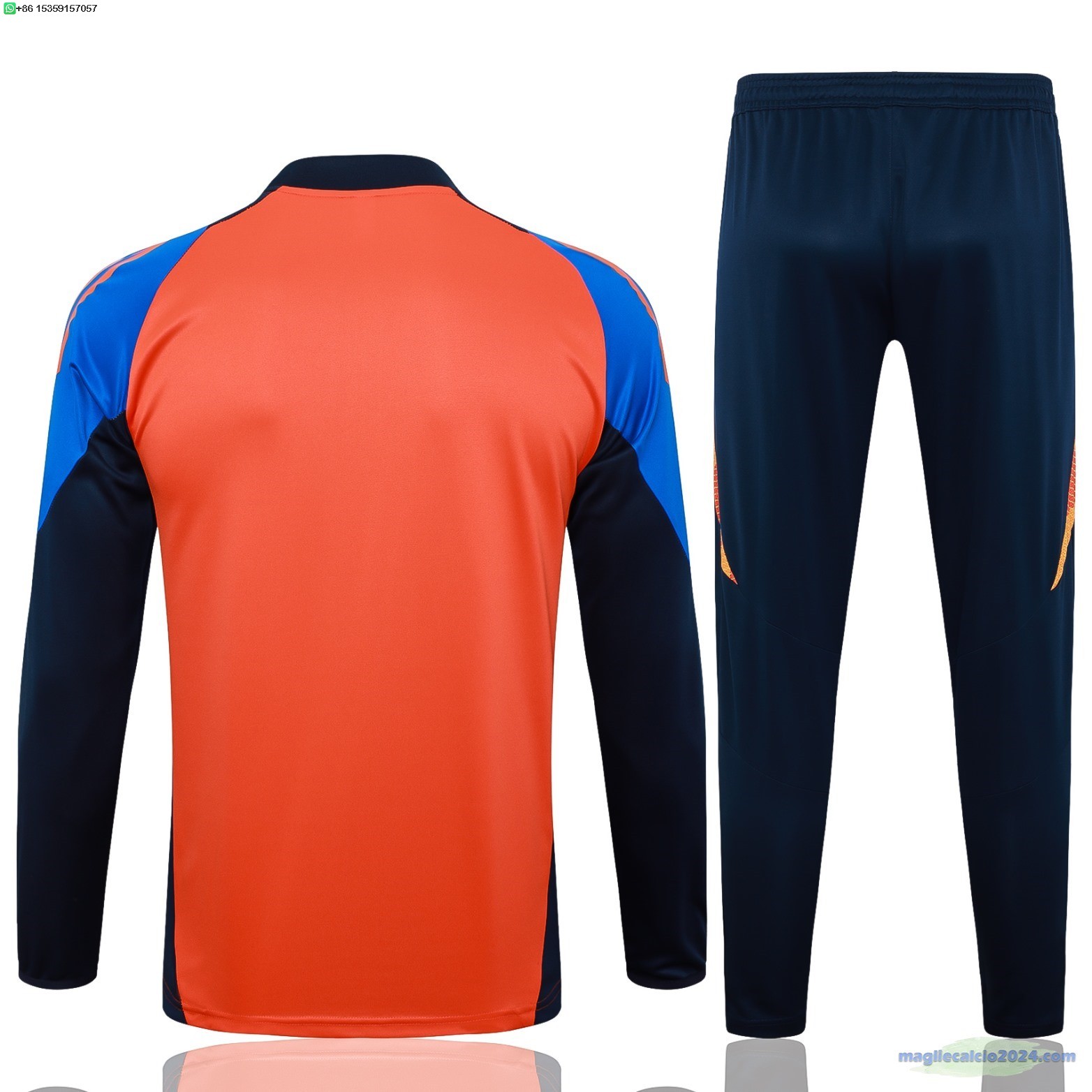 Set Completo Sudadera Formazione Juventus 2024 2025 Arancione Blu Poco Prezzo
