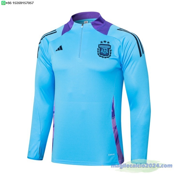 Sudadera Formazione Argentina 2024 Blu Purpureo Poco Prezzo