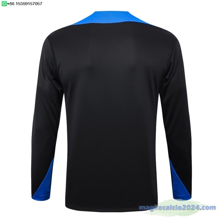 Sudadera Formazione Inter Milan 2024 2025 Nero Blu Poco Prezzo