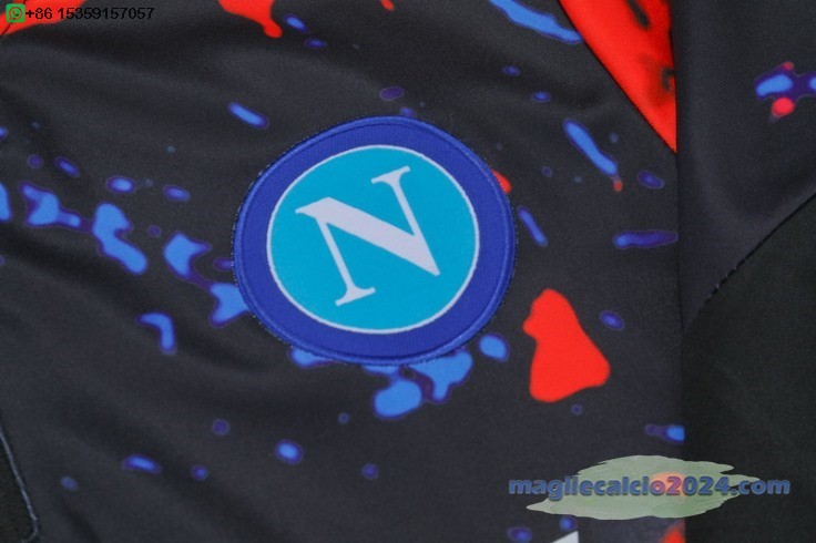 Sudadera Formazione Napoli 2024 2025 Arancione Nero Poco Prezzo
