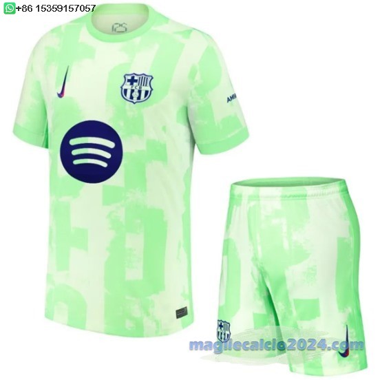 Terza Conjunto De Bambino Barcelona 2024 2025 I Verde Poco Prezzo