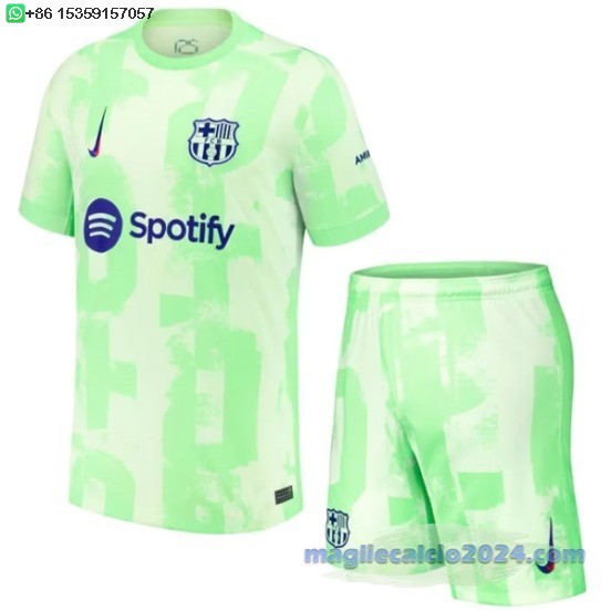 Terza Conjunto De Bambino Barcelona 2024 2025 Verde Poco Prezzo