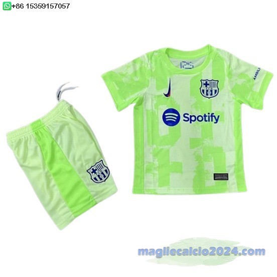 Terza Conjunto De Bambino Barcelona 2024 2025 Verde Poco Prezzo
