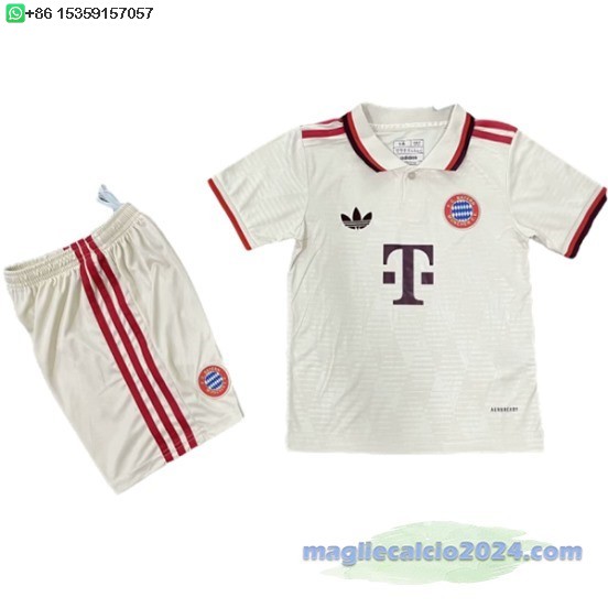 Terza Conjunto De Bambino Bayern Múnich 2024 2025 Poco Prezzo