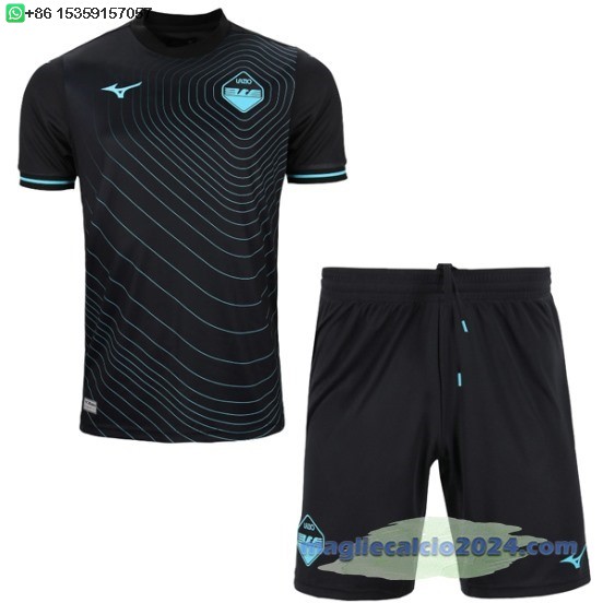 Terza Conjunto De Bambino Lazio 2024 2025 Nero Poco Prezzo