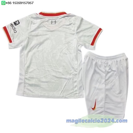 Terza Conjunto De Bambino Liverpool 2024 2025 Bianco Poco Prezzo