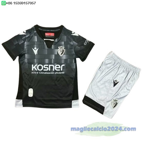 Terza Conjunto De Bambino Osasuna 2024 2025 Nero Poco Prezzo